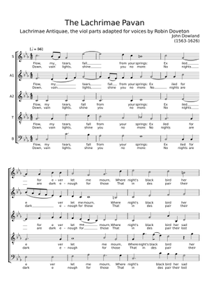 Lachrimae Pavan Sheet Music and Tab for Lute (Solo) | MuseScore.com