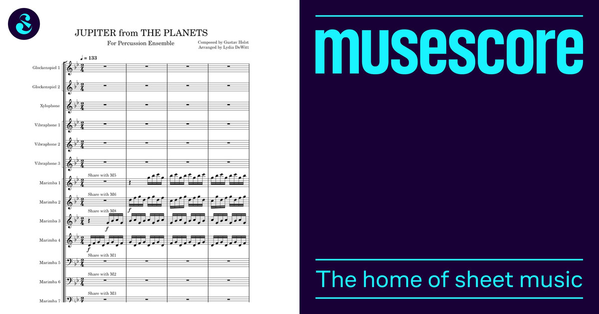 Jupiter from The Planets – Gustav Holst Sheet Music for Vibraphone