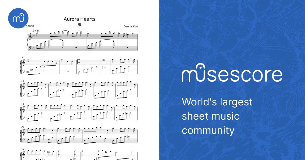 Aurora Hearts Sheet Music for Piano (Piano Duo) | MuseScore.com