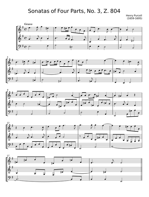 Golden Sonata in F-Dur from '10 Sonatas in Four Parts - No.9 Z.810' - Henry Purcell