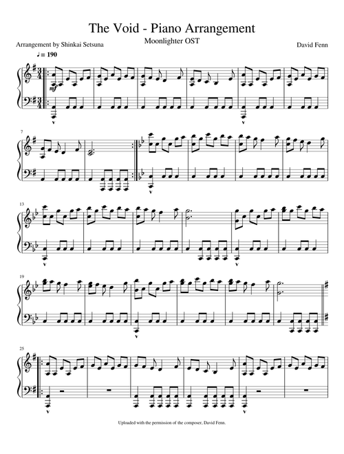 The Void - Piano Arrangement