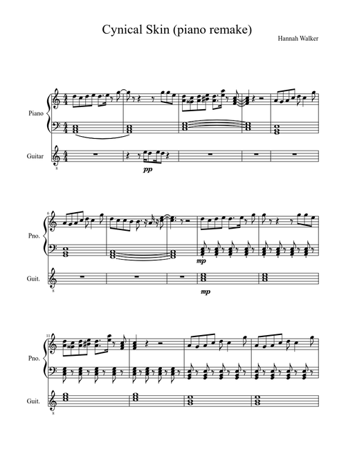 Cynical Skin - Get Scared (piano // WIP)