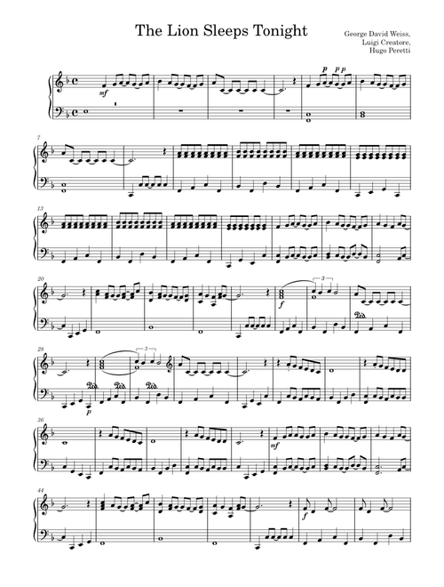 The Lion Sleeps Tonight – George David Weiss, Hugo Peretti, and Luigi Creatore