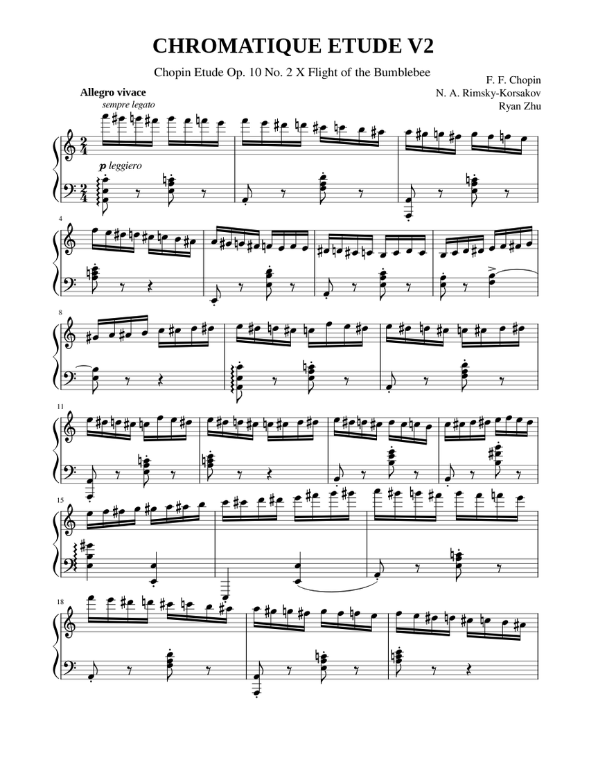 Chromatique Etude V2 (Chromatique Etude X Flight of the Bumblebee