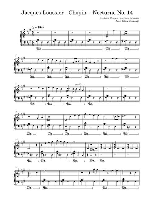 Chopin/Loussier - Nocturne No. 14, based on Op. 48, No. 2