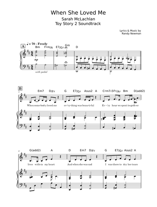 When She Loved Me – Sarah McLachlan