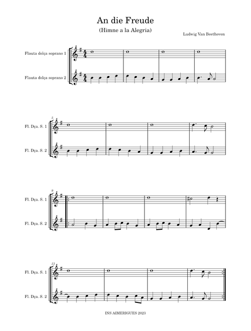 Ode an die Freude – Ludwig van Beethoven An die Freude