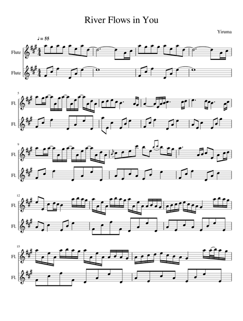 River Flows in You Flute Duet