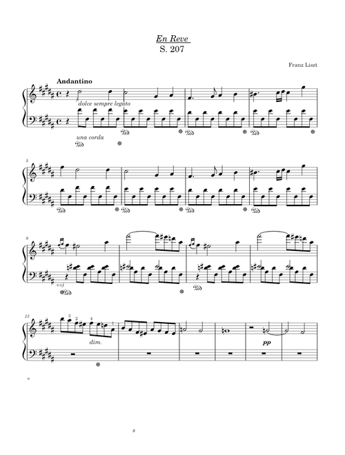 En rêve, S.207 – Franz Liszt