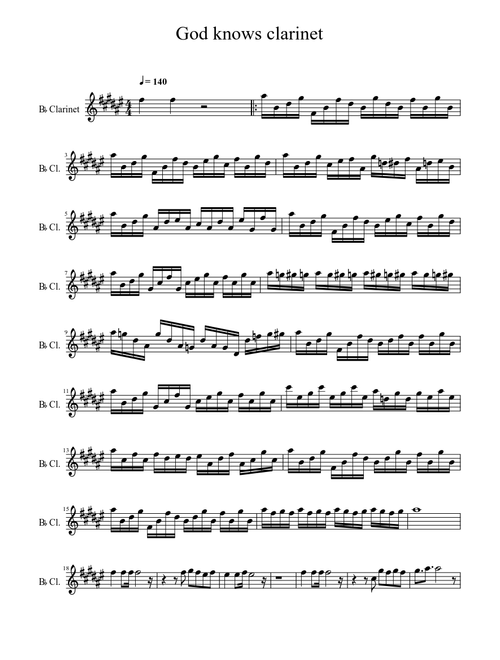 God knows clarinet