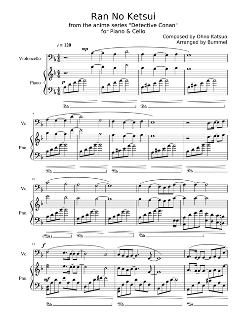 RAN NO KETSUI - Detective Conan - Piano & Cello