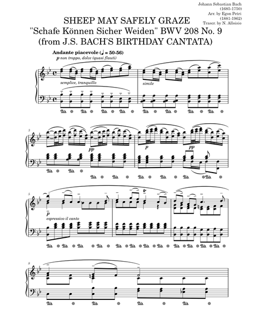 Sheep May Safely Graze, J.S. Bach