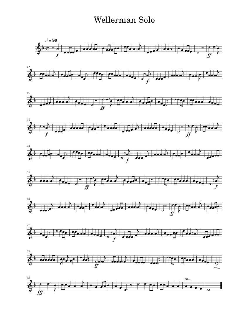 Wellerman Instruments Wellerman Solo Sheet Music for Euphonium (Solo) | MuseScore.com