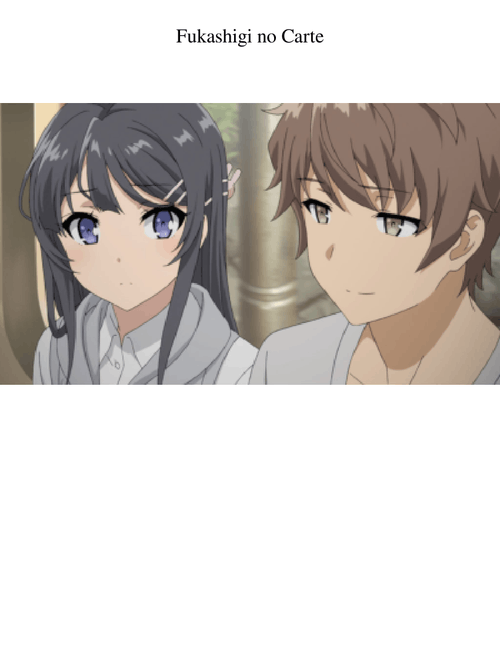 Fukashigi no Carte - Bunny Girl Senpai ED