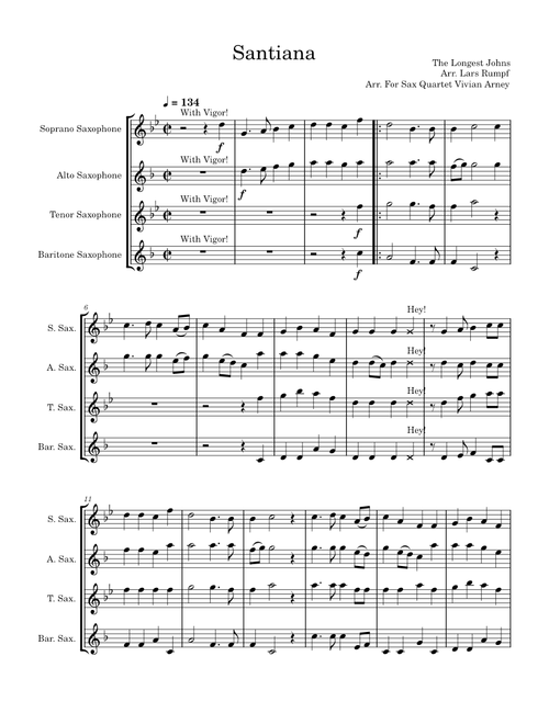 Santiana – The Longest Johns - Sax Quartet