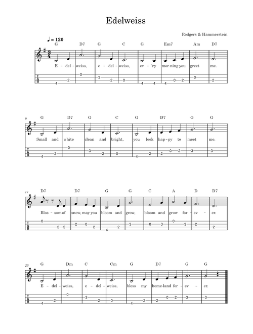 Edelweiss - Rodgers & Hammerstein