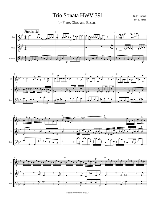 Trio Sonata in G minor, HWV 391 – Georg Friedrich Händel