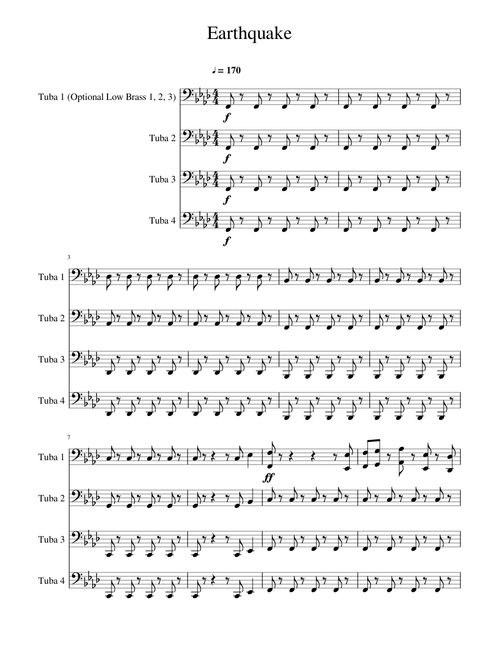Earthquake Tuba Fanfare