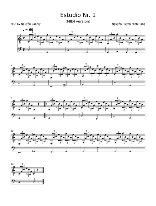 Estudio Nr. 1 – Nguyễn Bảo Vy