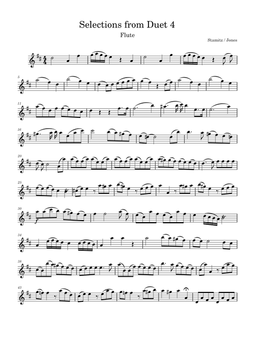 Stamitz: Duet Op. 27 No. 4 for Flute, Clarinet, and Sax – Carl Philipp Stamitz