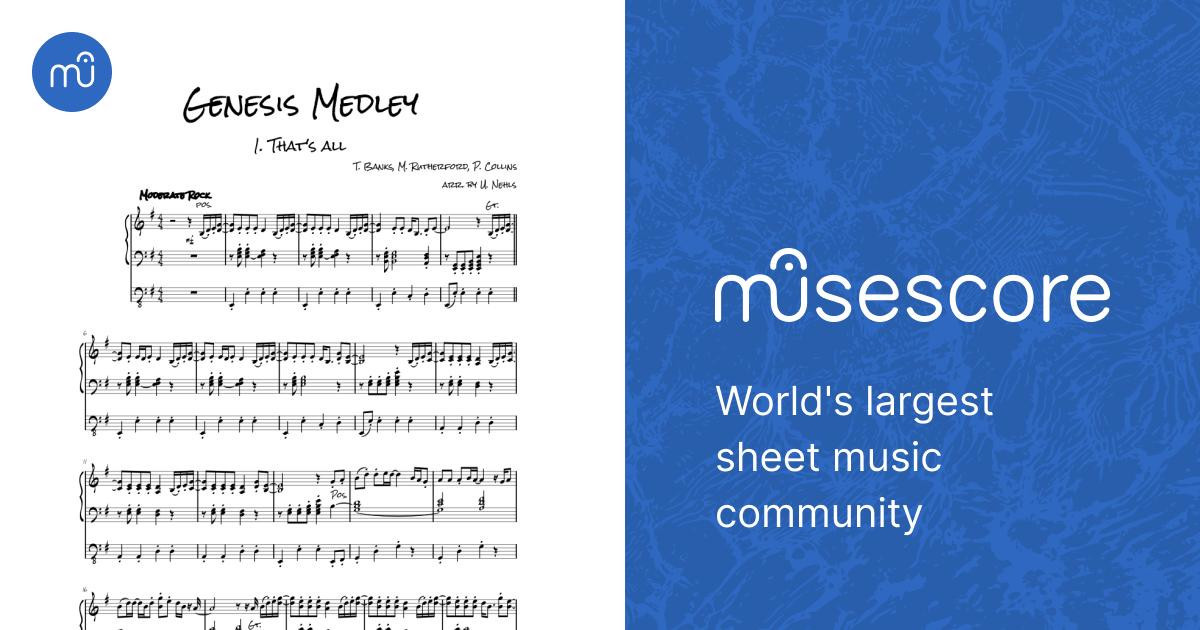 Genesis Medley Sheet Music with Chords for Strings group (Solo