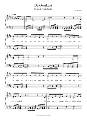De Overkant (melodie) - Suzan & Freek Sheet Music and Tab for Guitar ...