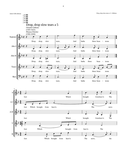 Drop, drop, slow tears - Orlando Gibbons