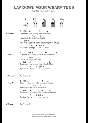 Play Official version of Like a rolling stone sheet music by Bob Dylan for Vocals Ukulele MuseScore