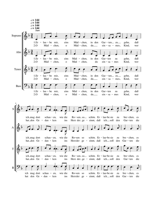 Erlaube mir - Johannes Brahms