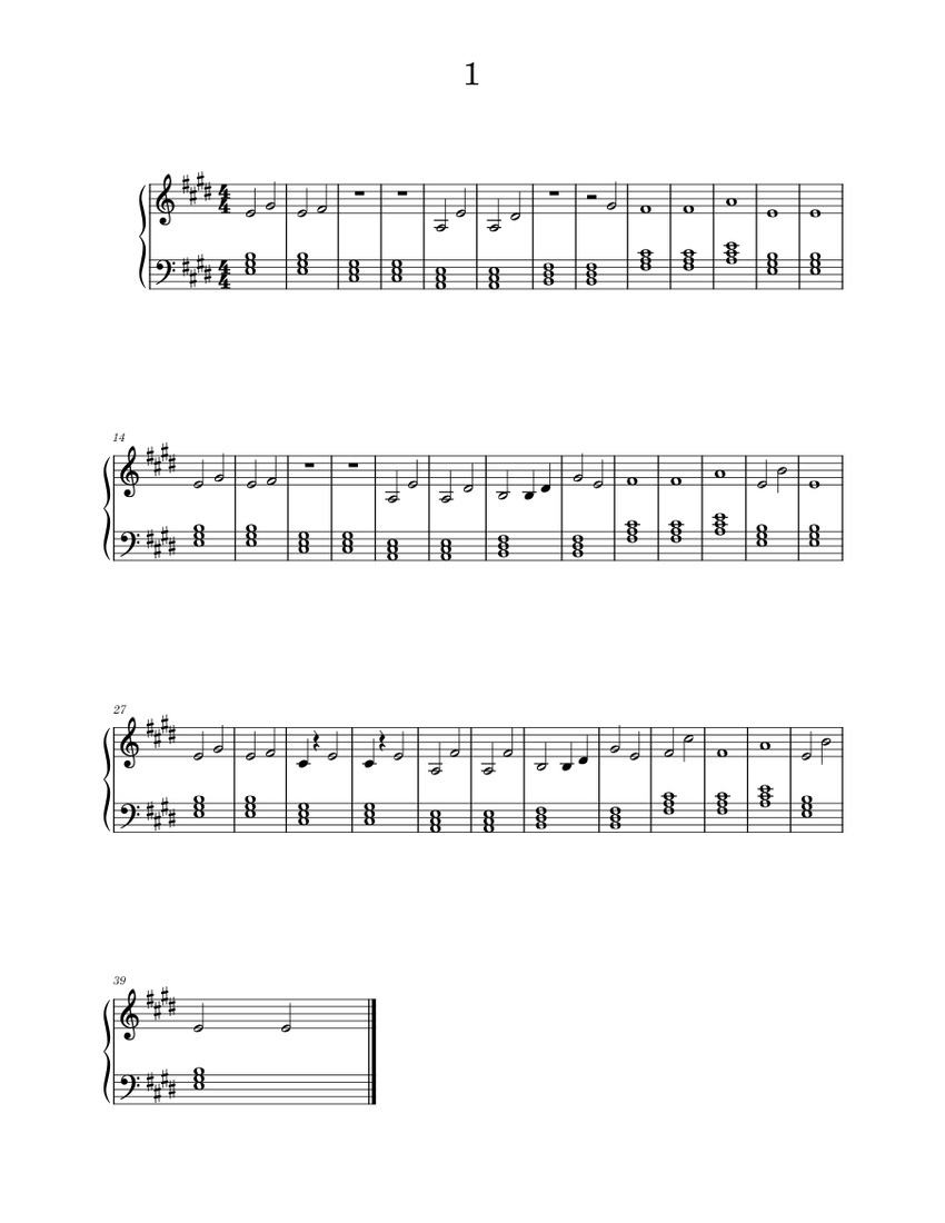 1 Sheet music for Piano (Solo) Easy | Musescore.com