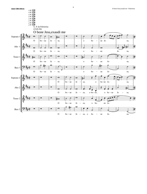 O bone Jesu a 8 - Giovanni Pierluigi da Palestrina