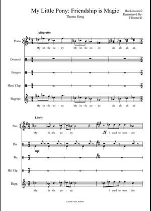 My Little Pony - Friendship is Magic Theme Sheet Music for Flute ...