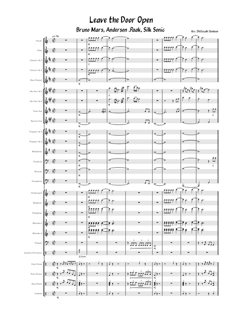 Leave the Door Open – Bruno Mars, Anderson .Paak, Silk Sonic (Marching Band Arrangement)