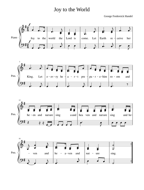 Joy to the World - Handel