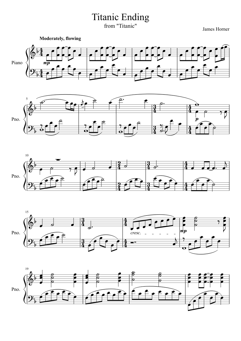 Titanic (Final Scene) Sheet music for Piano (Solo) 