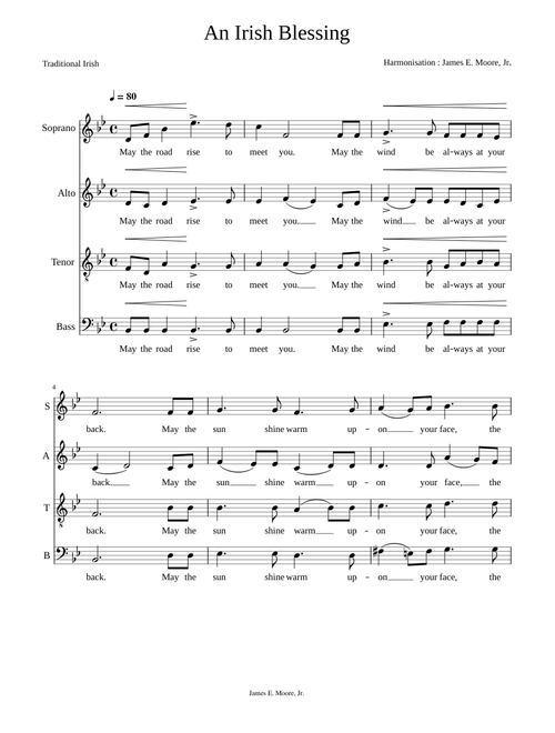 An Irish blessing – James E. Moore