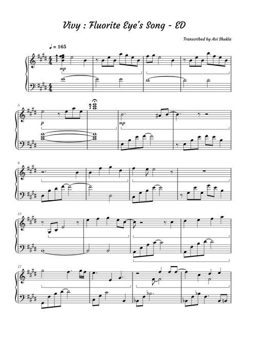 Vivy -Fluorite Eye's Song- ED (Singularity Project)