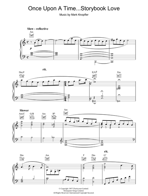 Once Upon A Time...Storybook Love (from The Princess Bride) - Mark Knopfler (Piano Solo)