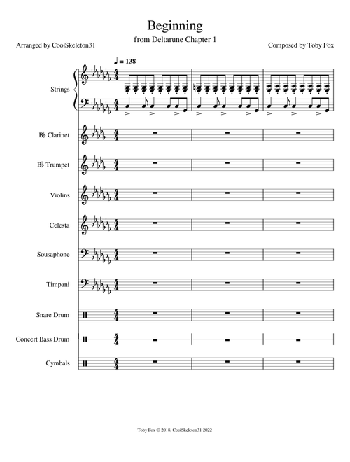 Beginning – Toby Fox : Deltarune Orchestrated