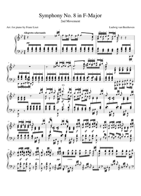 Free Symphony No.8, Op.93 by Ludwig van Beethoven sheet music