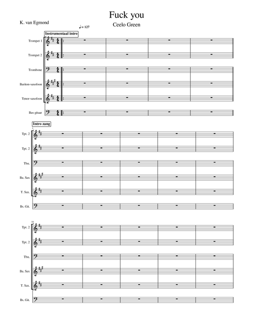 Fuck You Horn Section (2xtrp 1xtrp 1x tensax) (Arr. Kevin van Egmond) - Cee Lo Green (Cover Band)