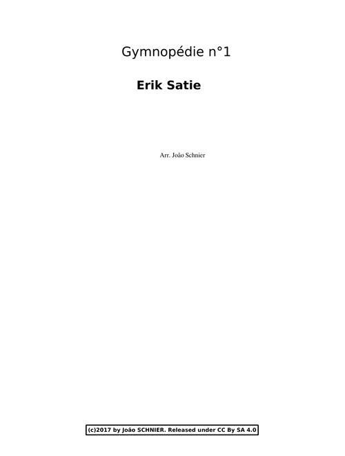 Erik Satie - Gymnopédie n°1