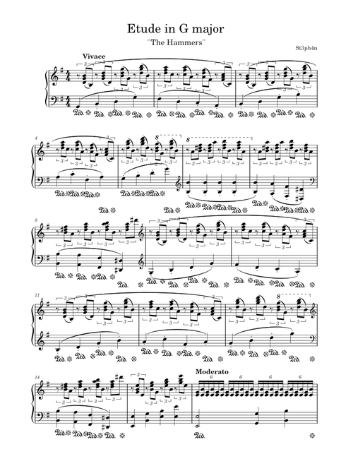 Etude in G major-The Hammers Op no. 12