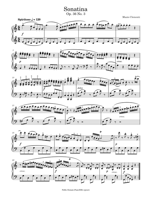 Clementi: Sonatina No. 3, Op 36