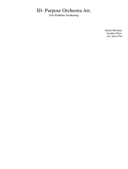 ID Purpose Orchestra Arr
