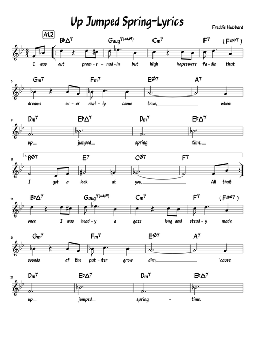 Up Jumped Spring-Lyrics