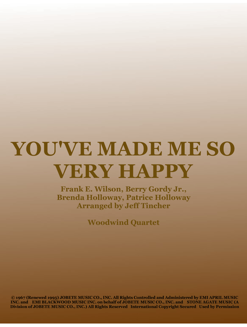 You've Made Me So Very Happy (Arr. Jeff Tincher) - Brenda Holloway (Woodwind Ensemble)