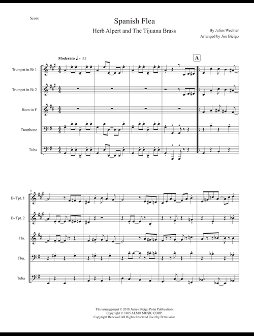 Spanish Flea (Arr. Jim Bicigo) - Herb Alpert & The Tijuana Brass Band (Brass Ensemble)