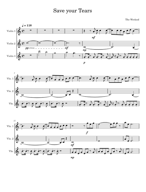 Save your tears – The Weeknd The Weeknd Save your Tears violin trio