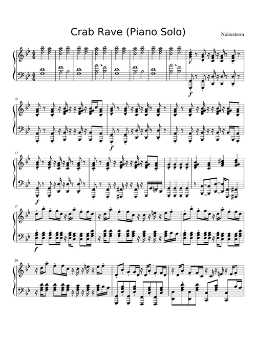 Crab Rave Piano Solo